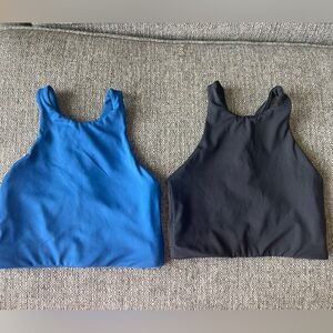 Montiel Hazel Halter Crop XS Blue and Black